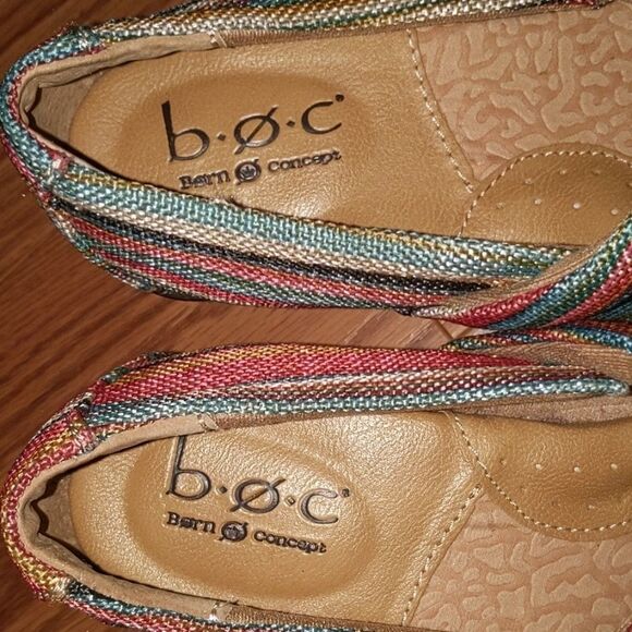 b.o.c. Born Nadiyya Striped Canvas Clogs Size 7.5M - Picture 6 of 8